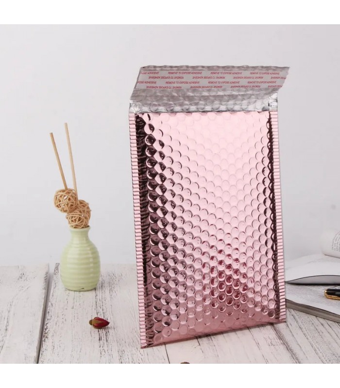 SOBRE BURBUJA ORO ROSA GOLD 15X20CM