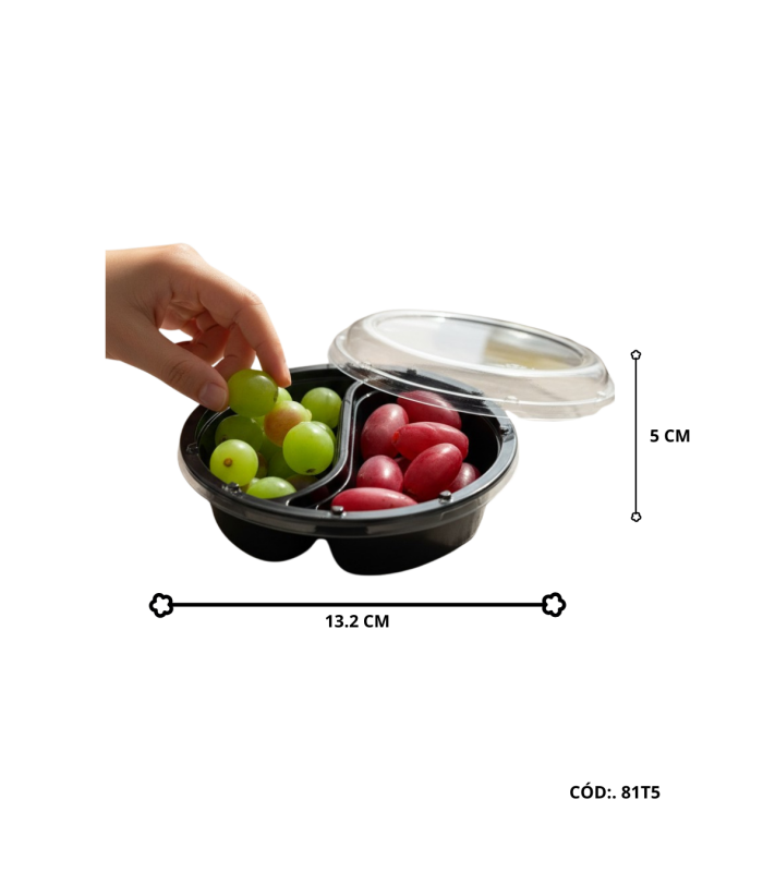 TUPPER PARA FRUTA C/ TAPA X10PC