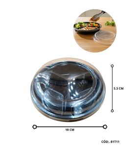 TUPPER PARA FRUTA C/ TAPA X10PC