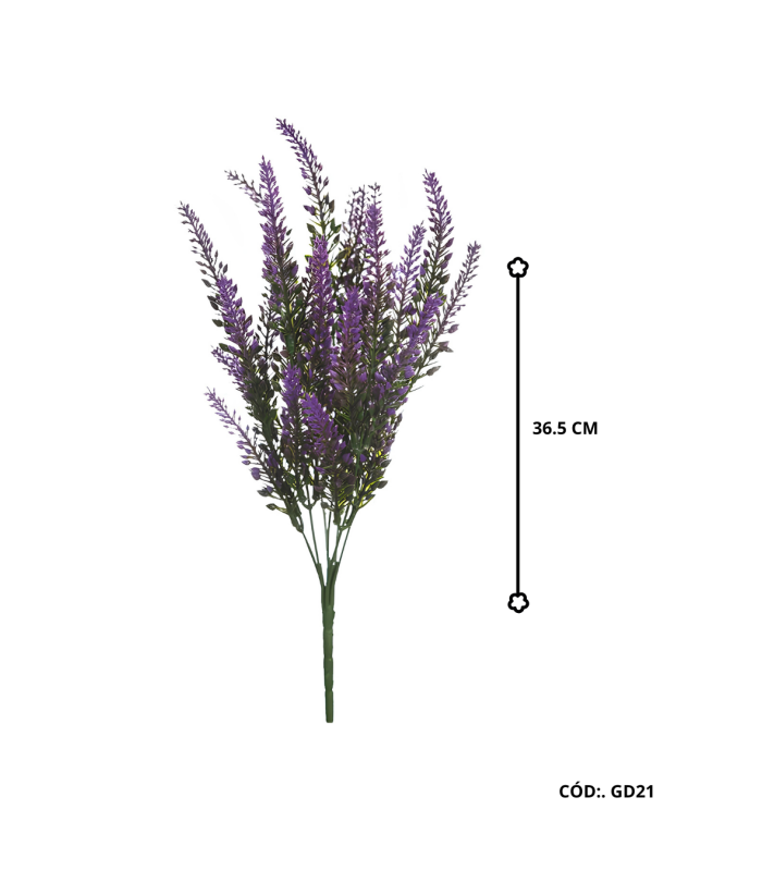 RAMO FLOR DE LAVANDA 36.5 CM