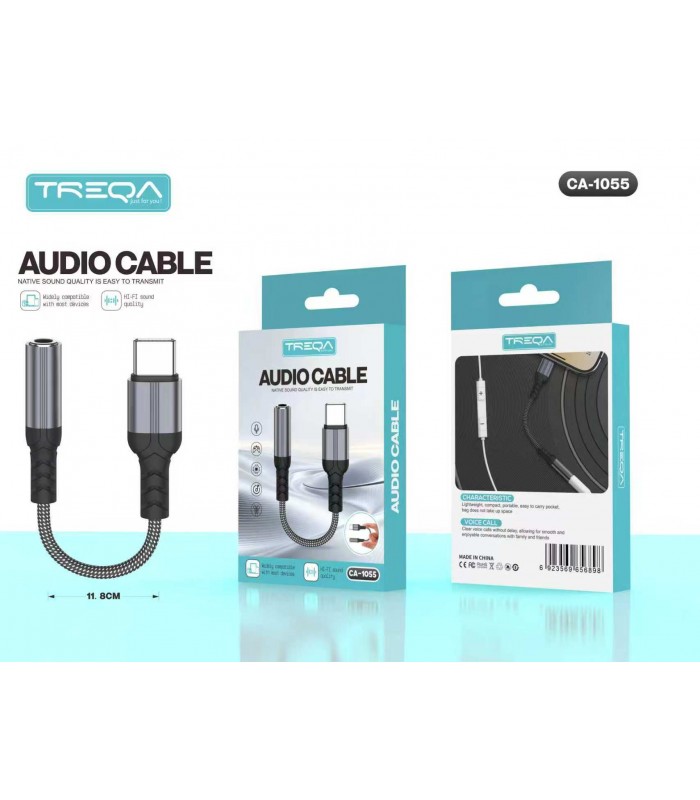 ADAPTADOR DE AUDIO TREQA JACK 3.5/USB-C