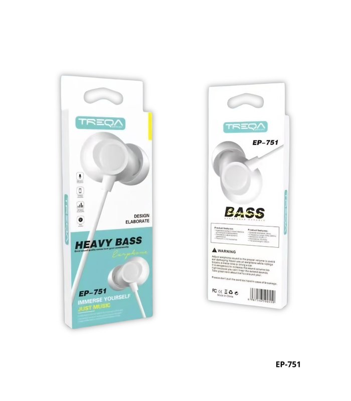 AURICULAR TREQA C/ CABLE JACK 3.5MM