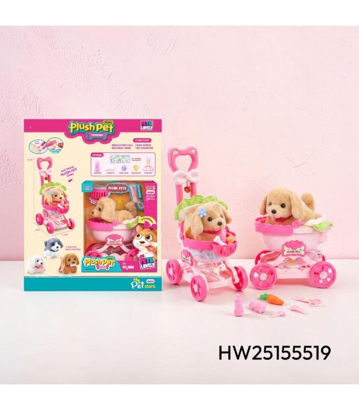 SET COCHECITO CON PERRITO DE PELUCHE