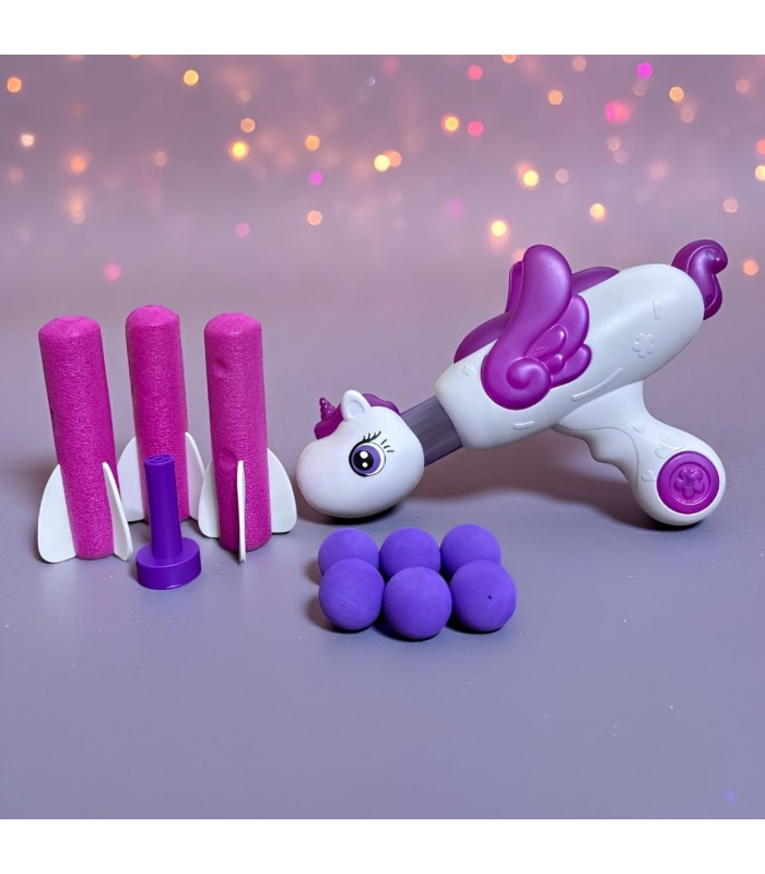 LANZADOR DE BOLAS DE ESPUMA UNICORNIO