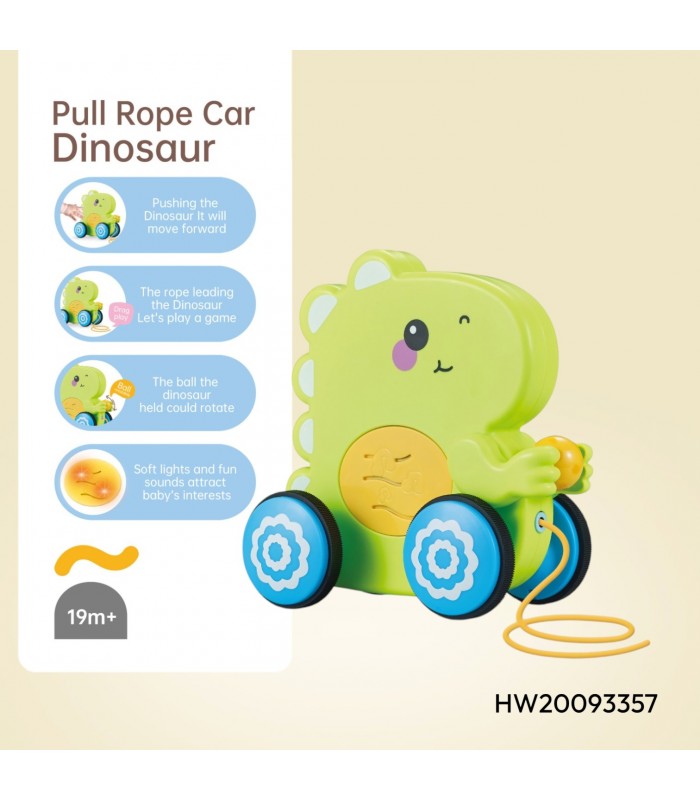 CARRO DE DINOSAURIO CON CUERDA