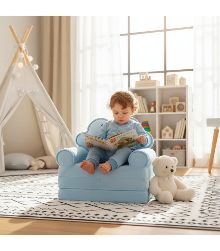 SOFA INFANTIL CELESTE