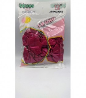 GLOBO PERLADO N°12 ROJO 25PCS
