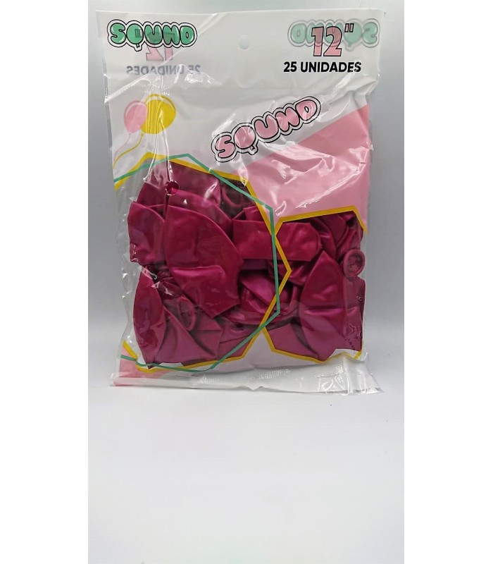 GLOBO PERLADO N°12 ROJO 25PCS