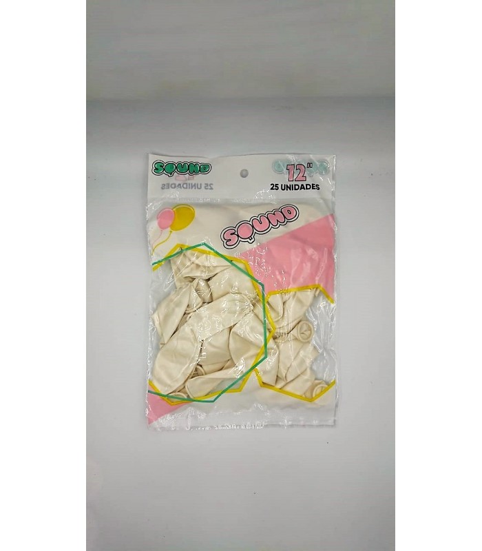 GLOBO PERLADO N°12 CELESTE 25PCS