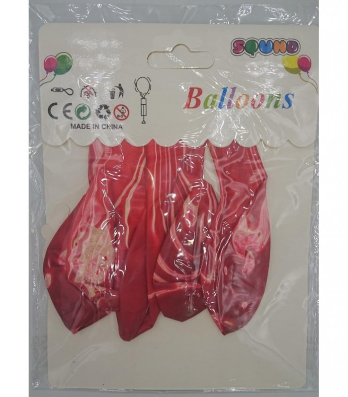 GLOBO MARMOLADO ROJO