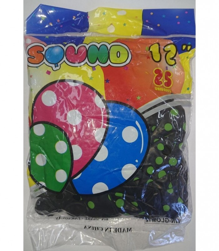 GLOBO MOTAS LILA/VER N°12