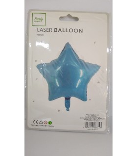 GLOBO ESTRELLA BRILLOSO 45CM CELESTE