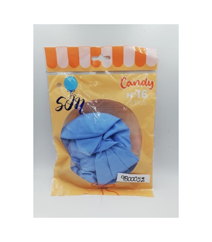 GLOBO CANDY N°16 X5 AZUL
