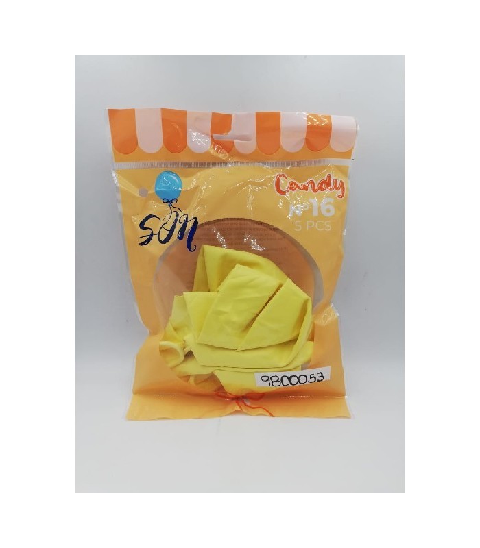 GLOBO CANDY N°16 X5 AMARILLO