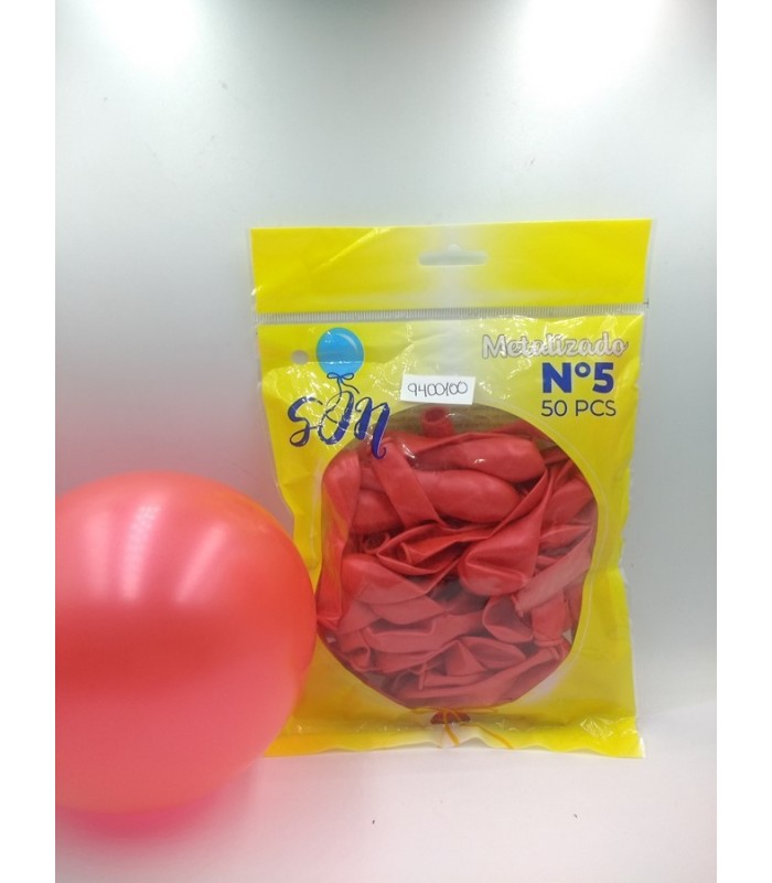 GLOBO PERLADO N°5 ROJO