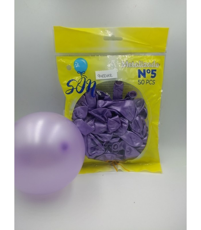 GLOBO PERLADO N°5 LILA CLARO