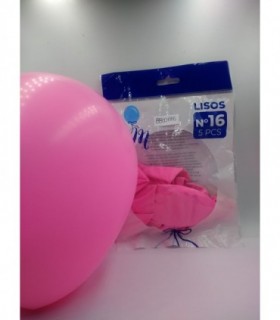 GLOBO LISO N°16 X5 ROSA CHICLE
