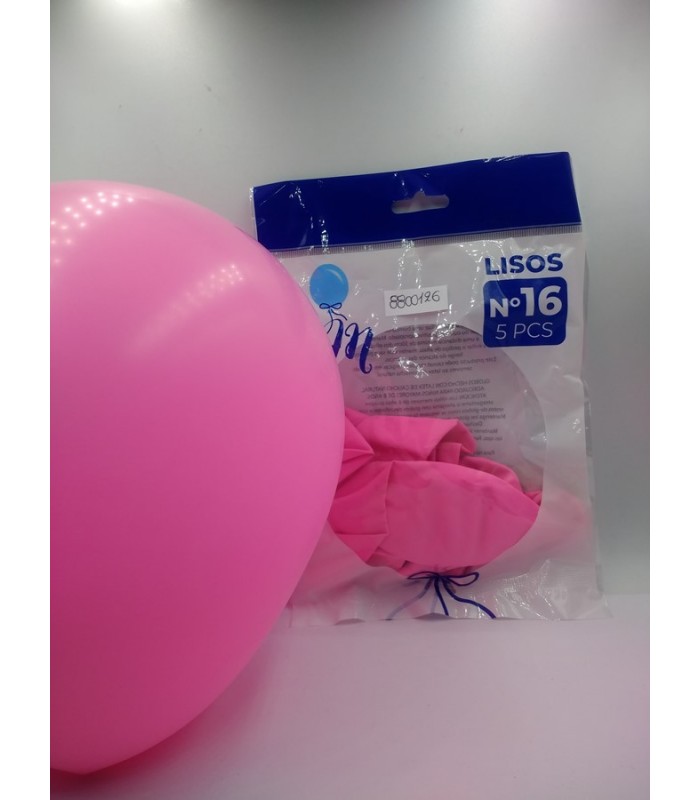 GLOBO LISO N°16 X5 ROSA CHICLE