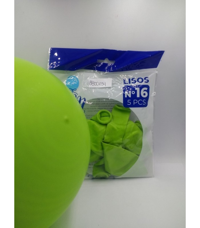 GLOBO LISO N°16 X5 VERDE LIMON