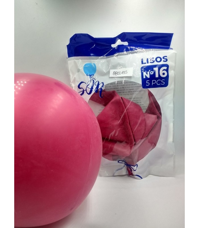 GLOBO LISO N°16 X5 FUXIA