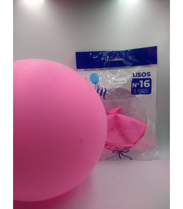 GLOBO LISO N°16 X5 ROSA CLARO