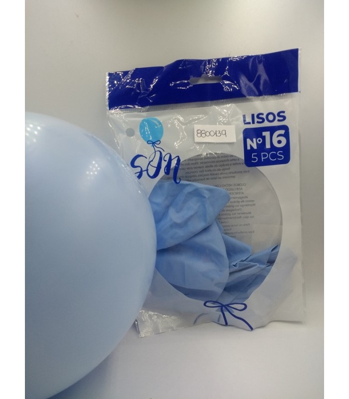 GLOBO LISO N°16 X5 CELESTE