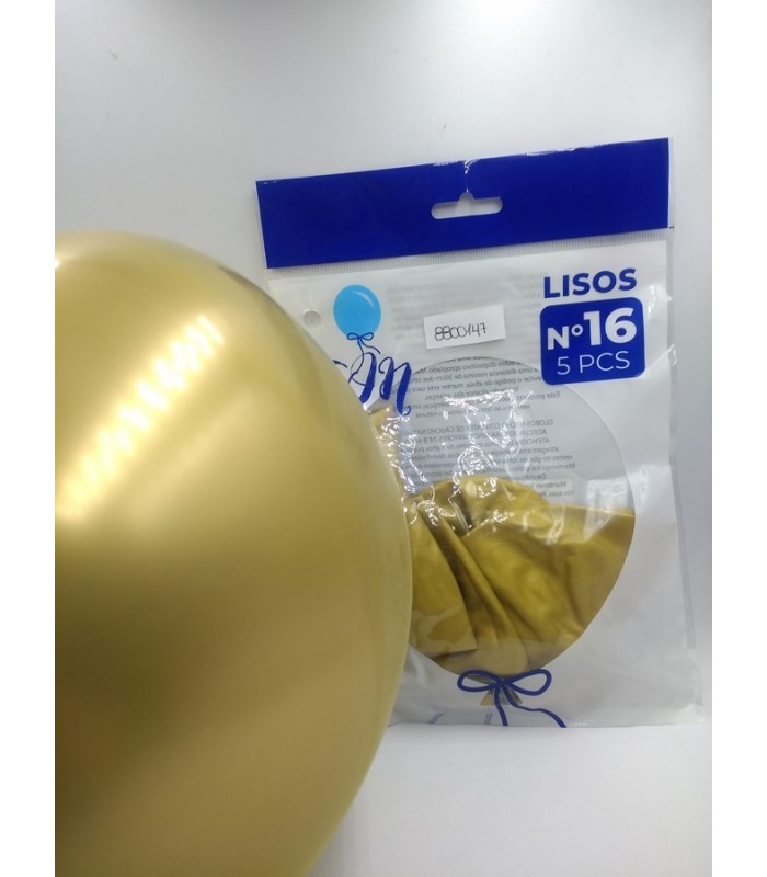 GLOBO LISO N°16 X5 DORADO