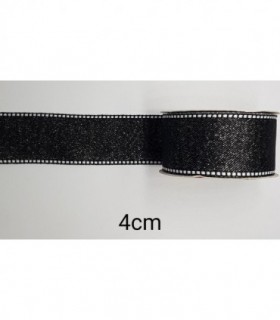 PESPONTO C/ BRILLO NEGRO/BLANCO