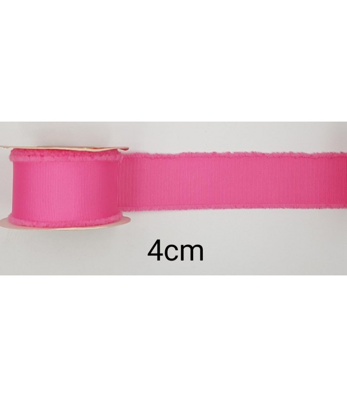 CINTA 38MMX5M PELUDITO  ROSA CHICLE