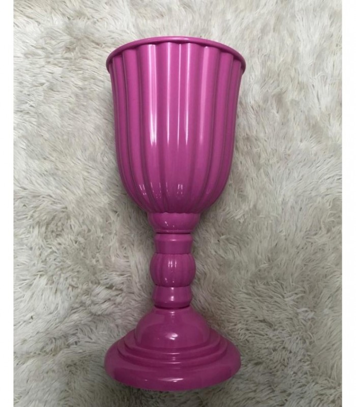 VASO DUBAI GRANDE 18.5 X40CM ROSA CLARO