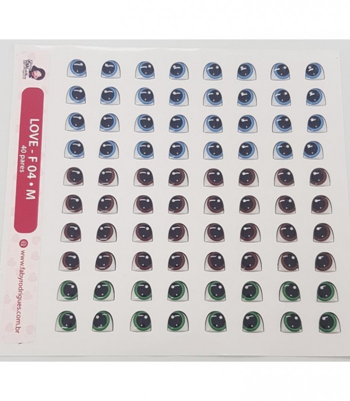 OLHOS RESINADOS LOVE -F04 M