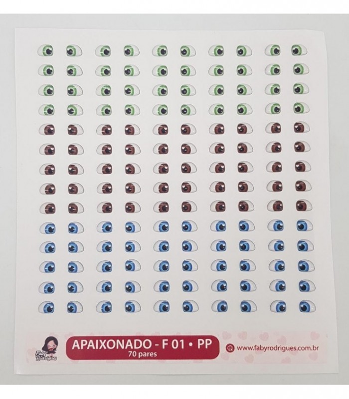 OLHOS RESINADOS APAIXONADO -F01 PP