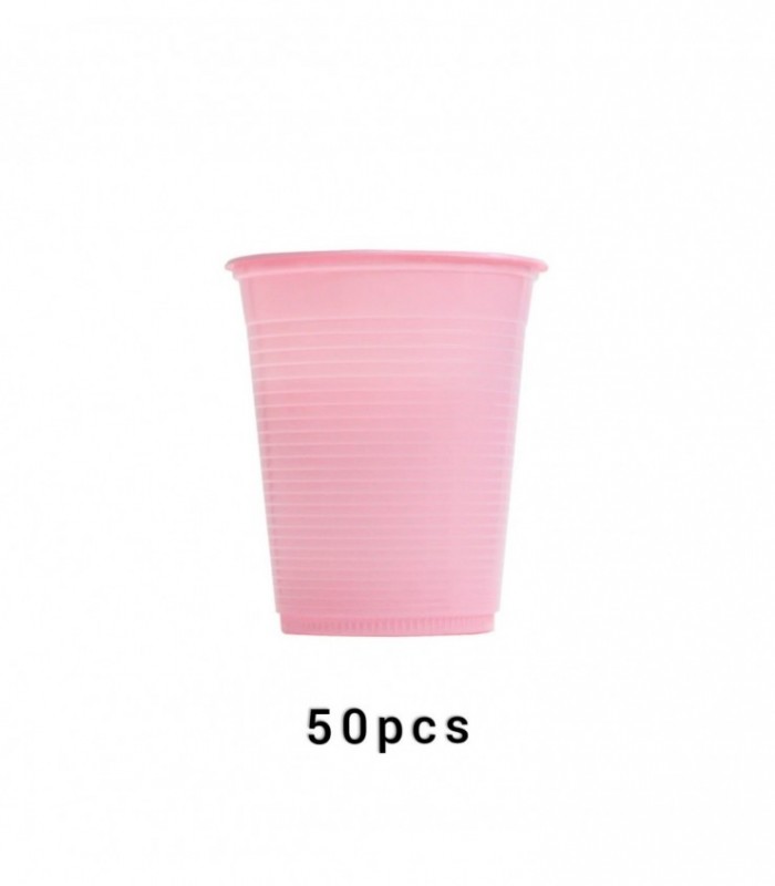 VASO PLASTICO FF 200ML C/50 UNID ROSA