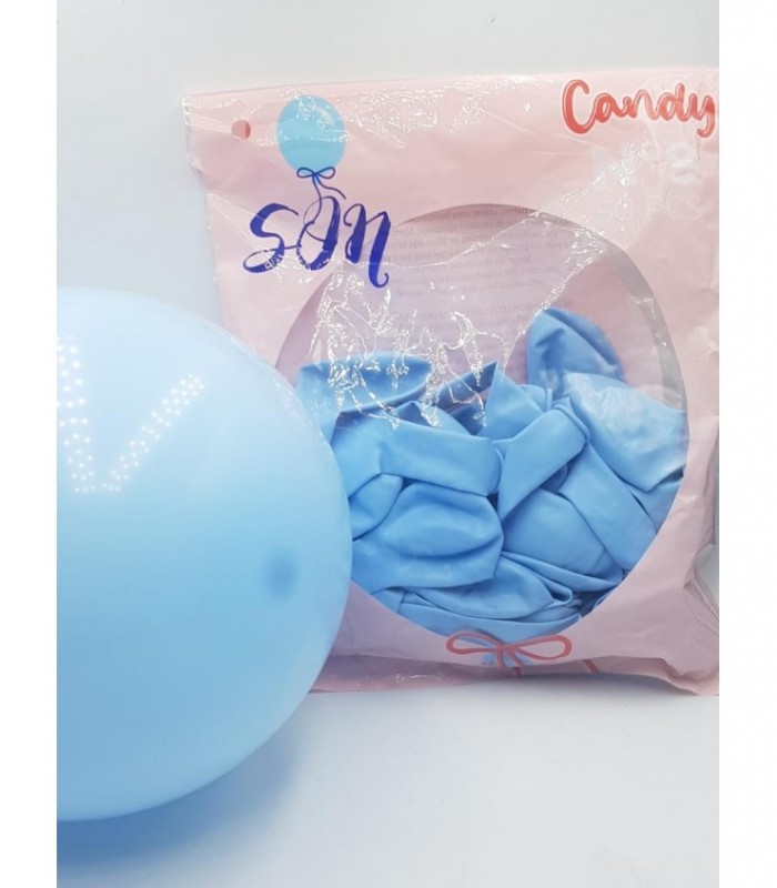 GLOBO CANDY N°9 AZUL PAQ 50