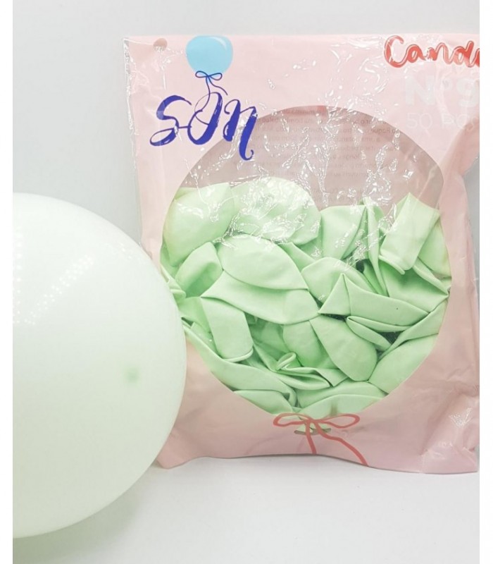 GLOBO CANDY N°9 VERDE PAQ 50