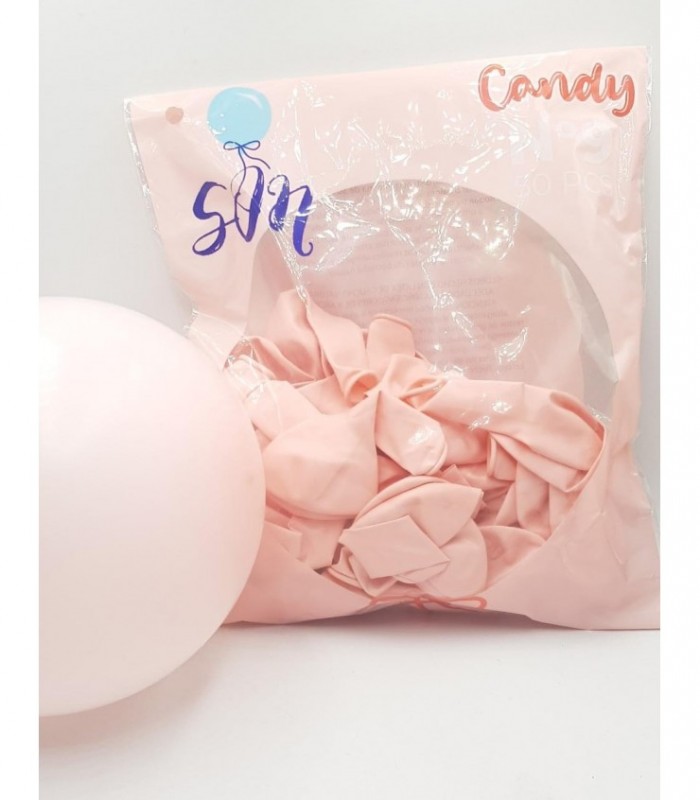 GLOBO CANDY N°9 ROSA PAQ 50