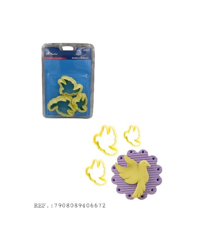 CORTADOR FORMA PALOMA DE PAZ 3PCS