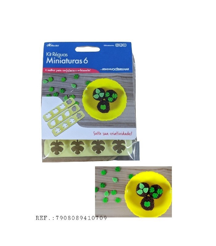 CORTADOR KIT REGUAS MINIATURAS 6 -3PC (FOLHAS)