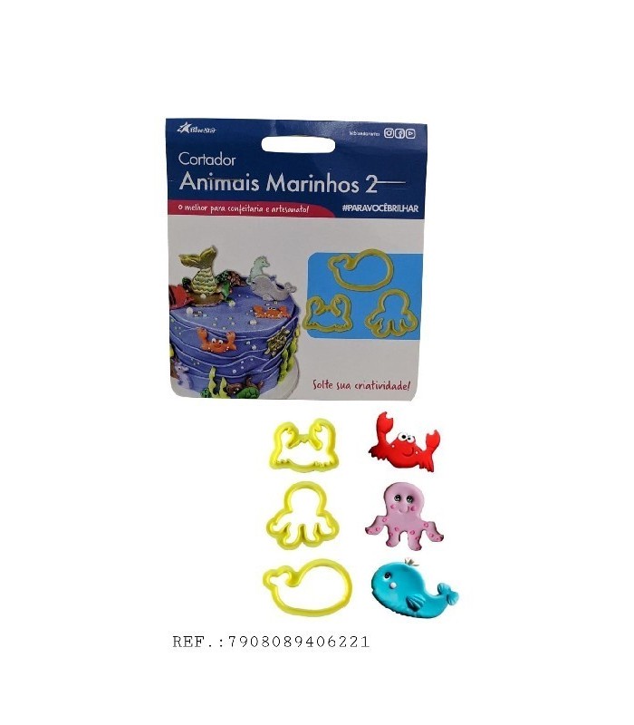 CORTADOR KIT ANIMALES MARINOS 2 C/3PC