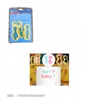CORTADOR KIT CHA REVELACAO 4PCS