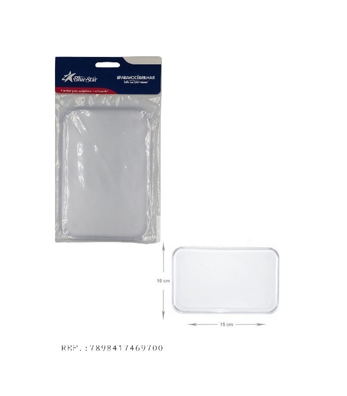 BASE RECTANGULAR 10CM X15CM 2PCS TRANSP
