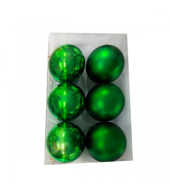 BOLAS NAV 10CM 6PC VERDE M. -1