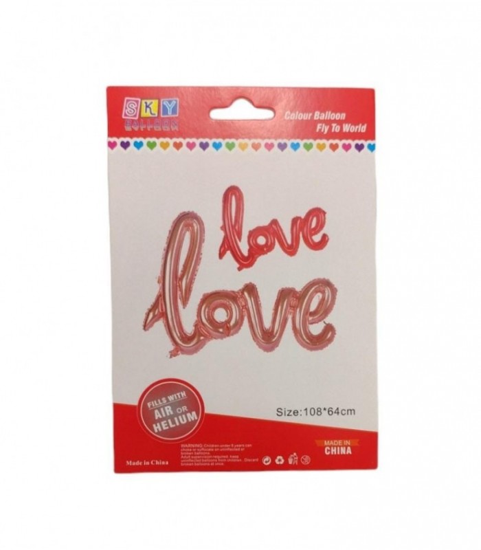 GLOBO METALIZADO LETRA LOVE