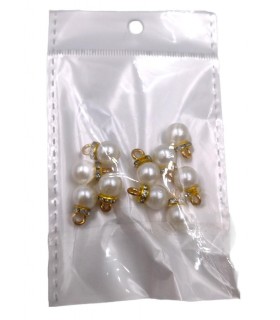 ACCESORIO MOÑO PERLA 10PCS