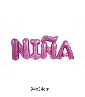 GLOBO NIÑA 94X34 ROSADO