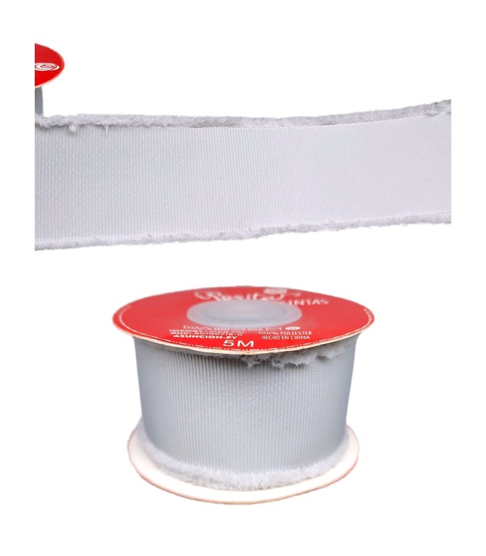 CINTA 38MMX5M PELUDITO GRIS