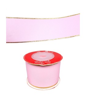 CINTA BORDE DORADO PEARL PINK