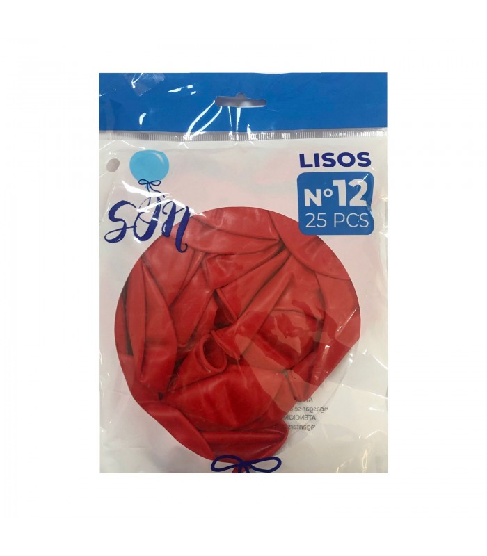 GLOBO LISO N°12 ROJO