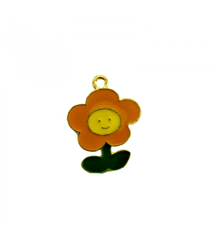 DIJE FLOR NARANJA