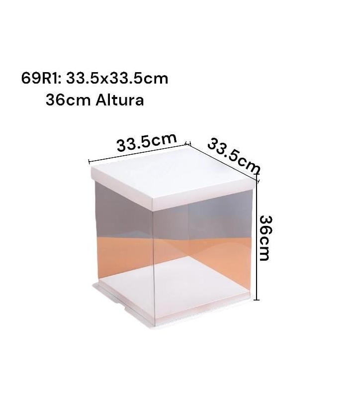 CAJA TRANSPARENTE CUADRADO 3 TIER